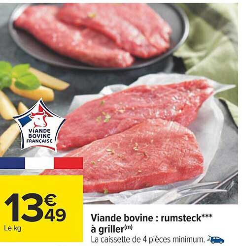 viande bovine : rumsteck***à griller