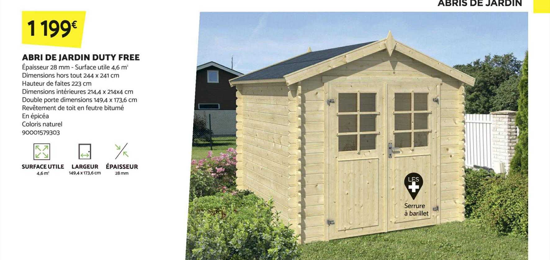 abri de jardin duty free