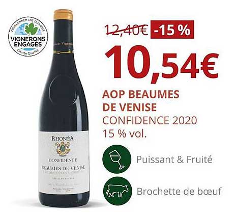 aop beaumes de venise confidence 2020 15% vol.