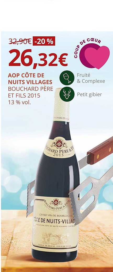 aop côte de nuits villages bouchard père et fils 2015 13% vol.