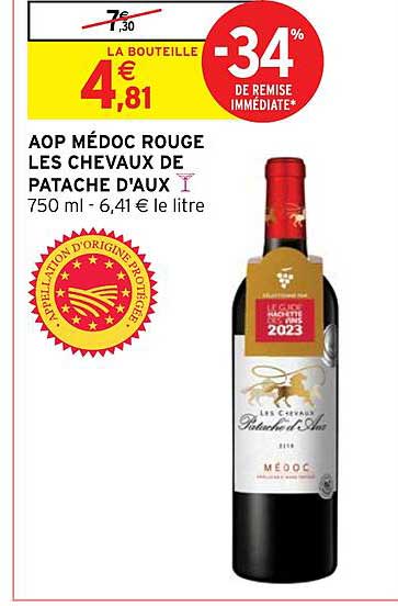 aop médoc rouge les chevaux de patache d'aux