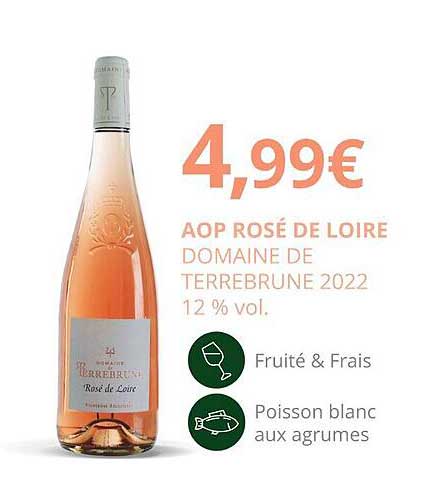 Aop Rosé De Loire Domaine De Terrebrune 2022 12% Vol
