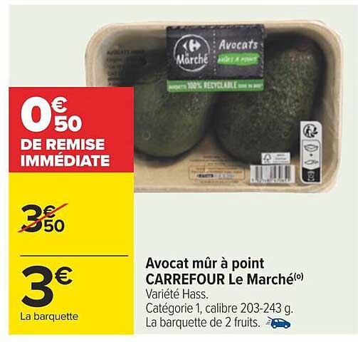 avocat mûr à point carrefour le marché