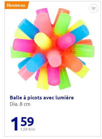 balle à picots avec lumière
