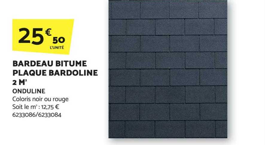 Bardeau Bitume Plaque Bardoline 2m² Onduline
