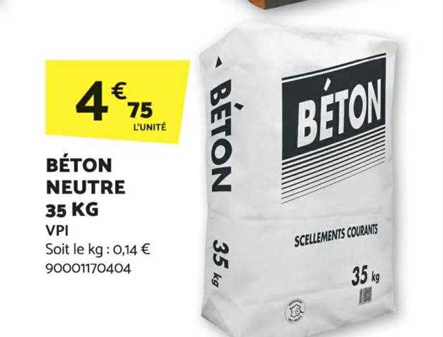 béton neutre 35 kg vpi