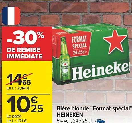 bière blonde "format spécial" heineken