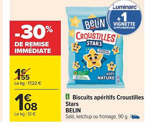 biscuits apéritifs croustilles stars belin