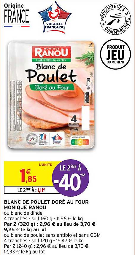 blanc de poulet doré au four monique ranou