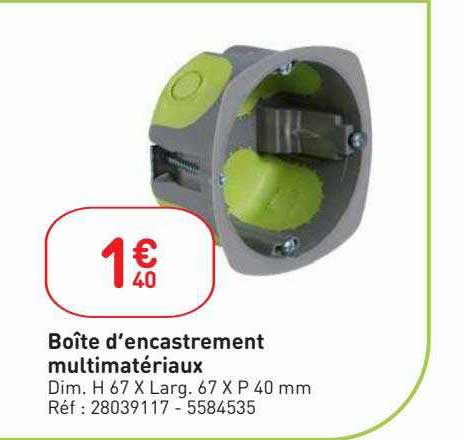 boîte d'encastrement multimatériaux