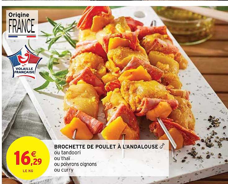 brochette de poulet à l'andalouse