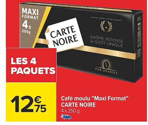 café moulu "maxi format" carte noire