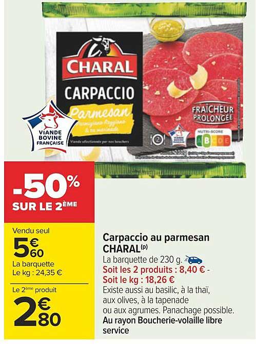 Carpaccio Au Parmesan Charal