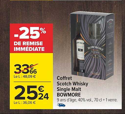 coffret scotch whisky single malt bowmore