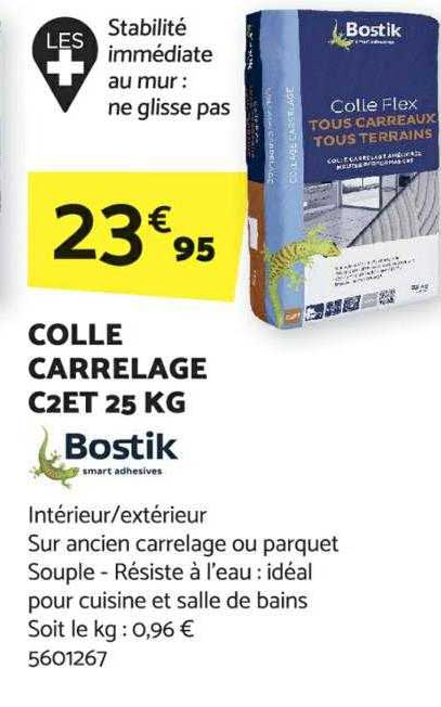 colle carrelage c2et 25 kg bostik