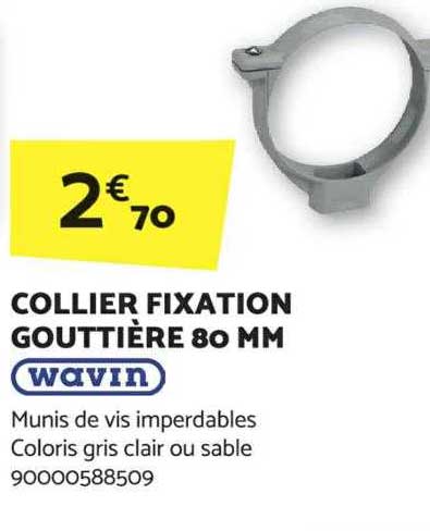 collier fixation gouttière 80 mm wavin