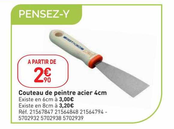 couteau de peintre acier 4 cm