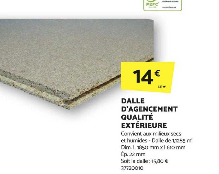 dalle d'agencement qualité extérieure