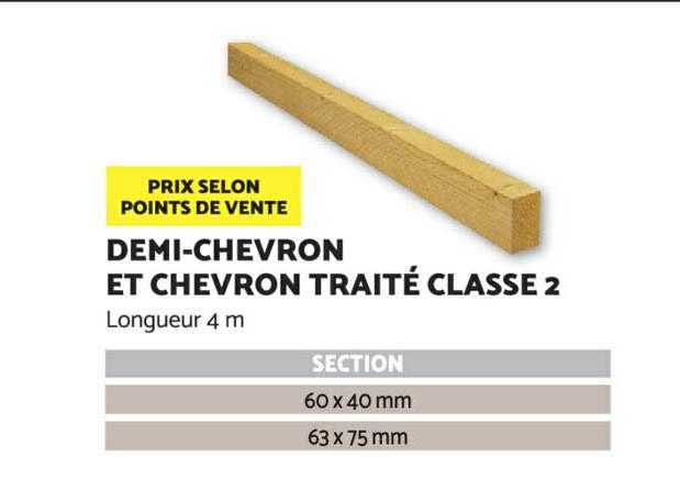 demi-chevron et chevron traité classe 2