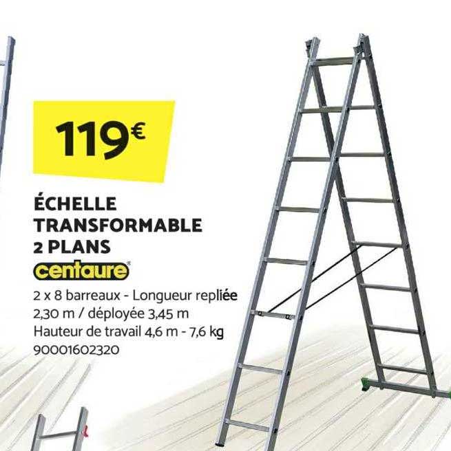 échelle transformable 2 plans centaure