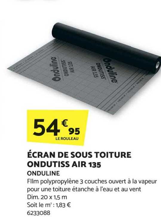 écran de sous toiture ondutiss air 135 onduline