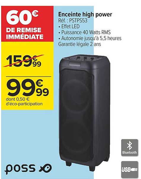enceinte high power poss