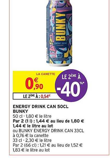 energy drink can 50cl bunky