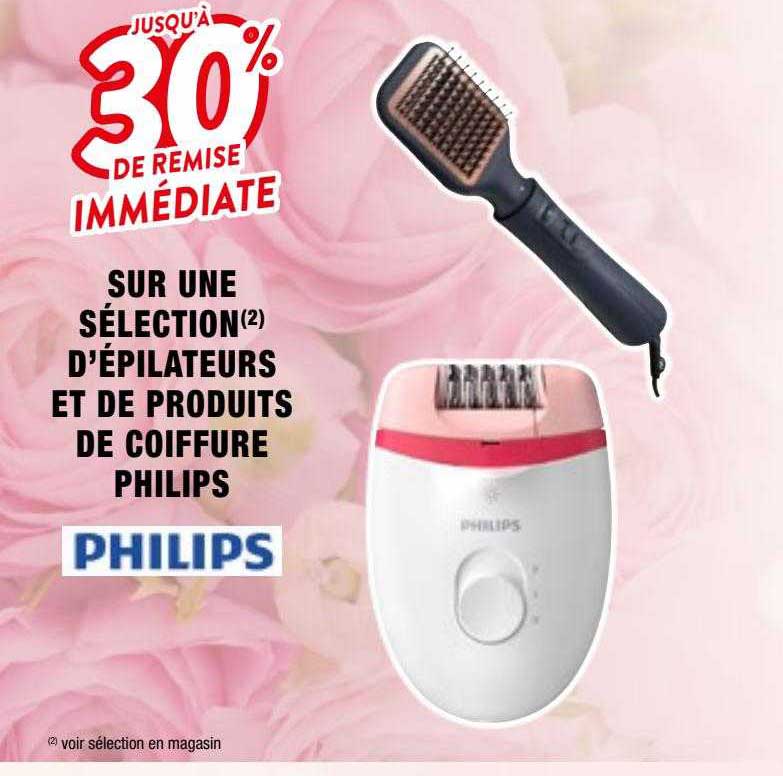 épilateurs et de produits de coiffure philips