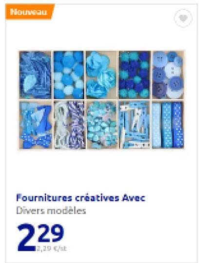 fournitures créatives avec divers modèles