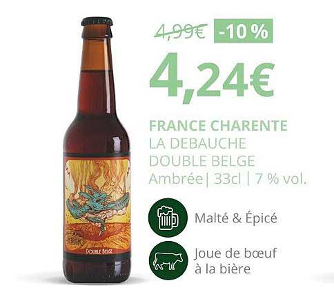 france charente la débauche double belge ambrée