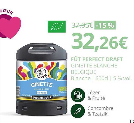 fût perfect draft ginette blanche belgique blanche