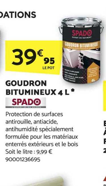 goudron bitumineux 4l spado