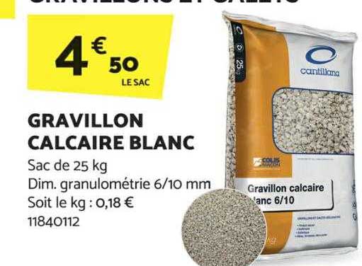 gravillon calcaire blanc