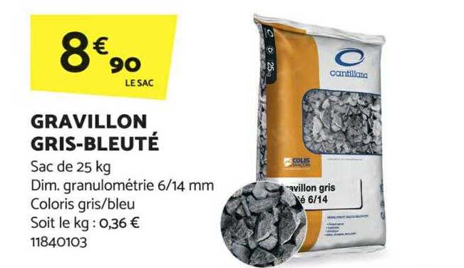 gravillon gris-bleuté
