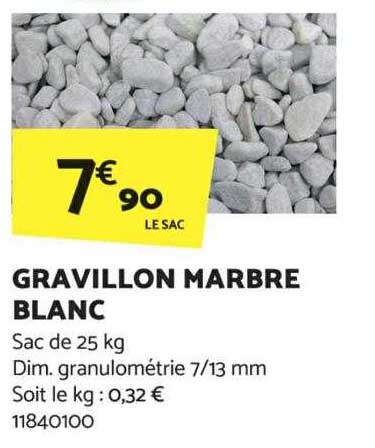 Gravillon Marbre Blanc