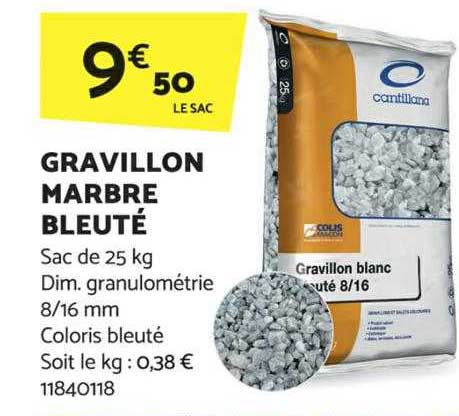 gravillon marbre bleuté