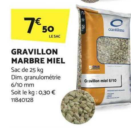 gravillon marbre miel
