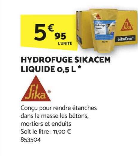 hydrofuge sikacem liquide 0,5l