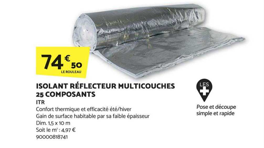 isolant réflecteur multicouches 25 composants itr