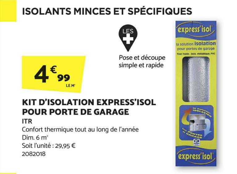 kit d'isolation express'isol pour porte de garage itr