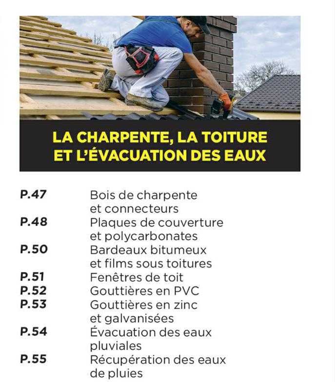 la charpente, la toiture et l'évacuation des eaux