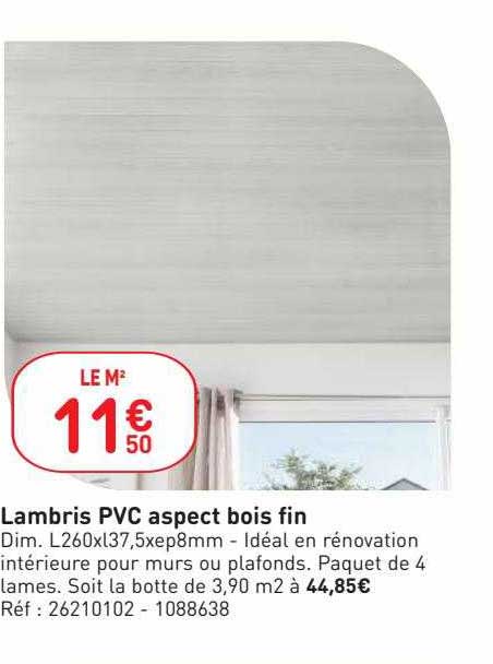 lambris pvc aspect bois fin