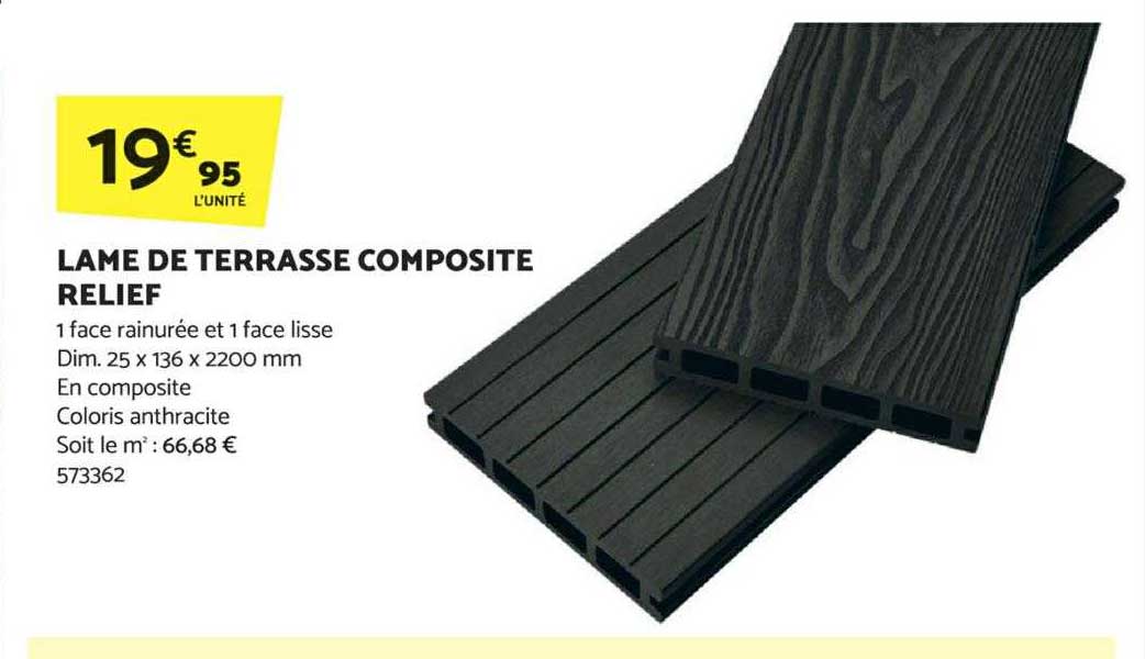 lame de terrasse composite relief