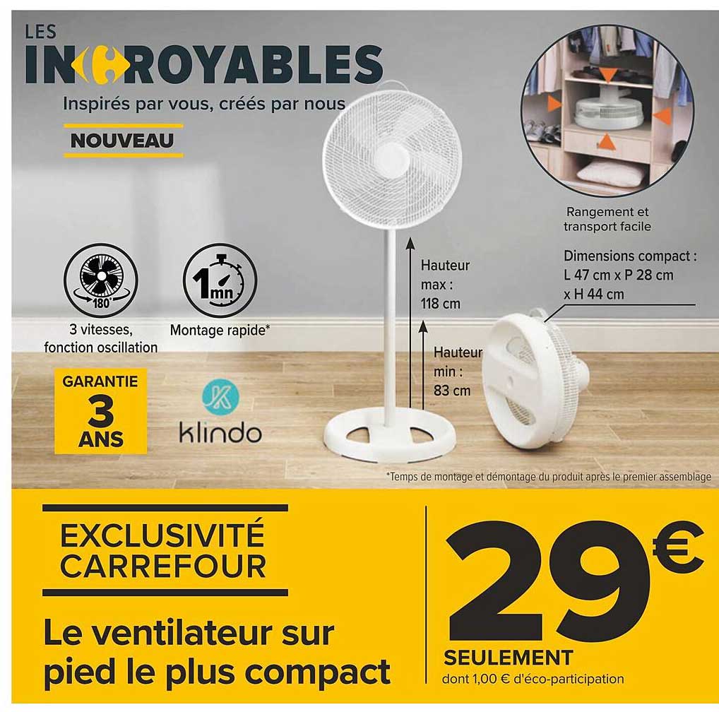 Le Ventilateur Sur Pied Le Plus Compact