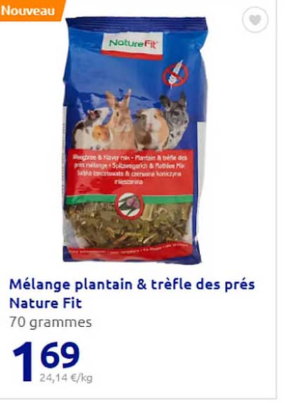 mélange plantain & trèfle des prés nature fit