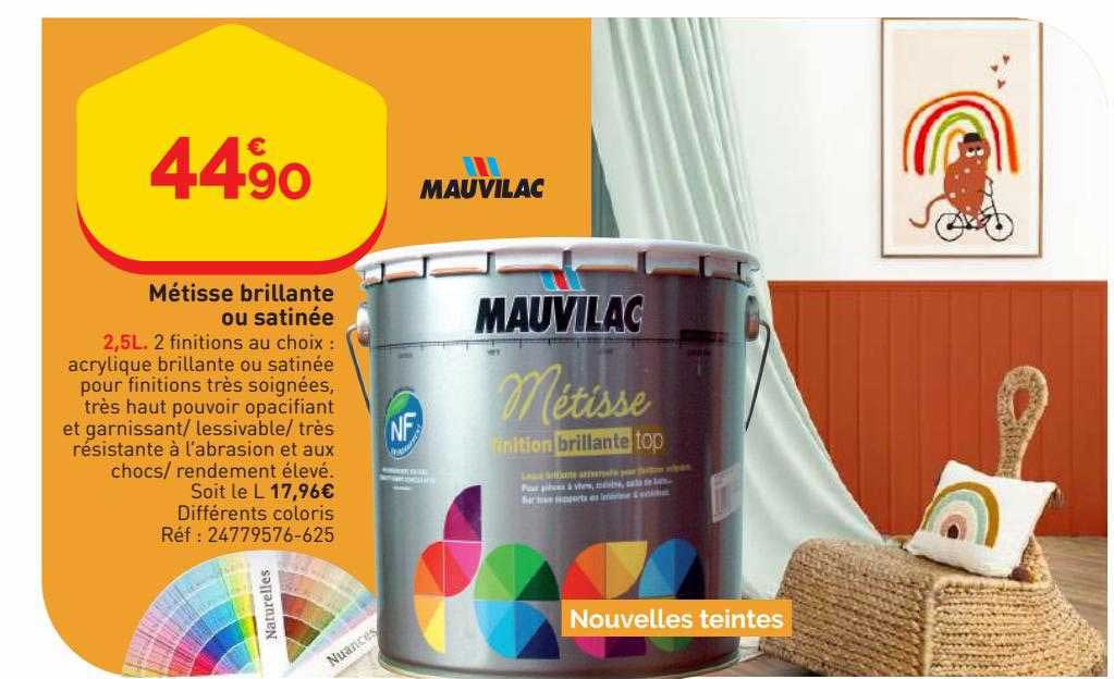 métisse brillante ou satinée mauvilac