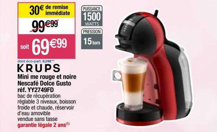 Mini Me Rouge Et Noire Nescafé Dolce Gusto Krups