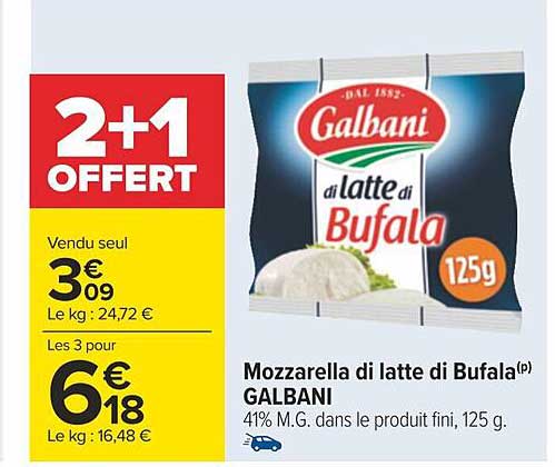 Mozzarella Di Latte Di Bufala Galbani