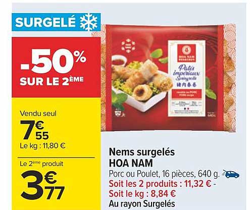 nems surgelés hoa nam