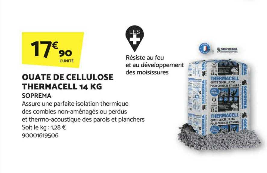 Ouate De Cellulose Thermacell 14 Kg Soprema